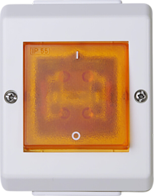 Elko RS Nordic Kytkin 2-napainen kytkin IP55 pinta-asenteinen, RL, sisältää merkkivalon, kirkkaan valkoinen