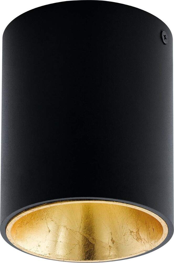 Eglo Polasso LED-Kattovalaisin, Ø10cm, musta/kulta