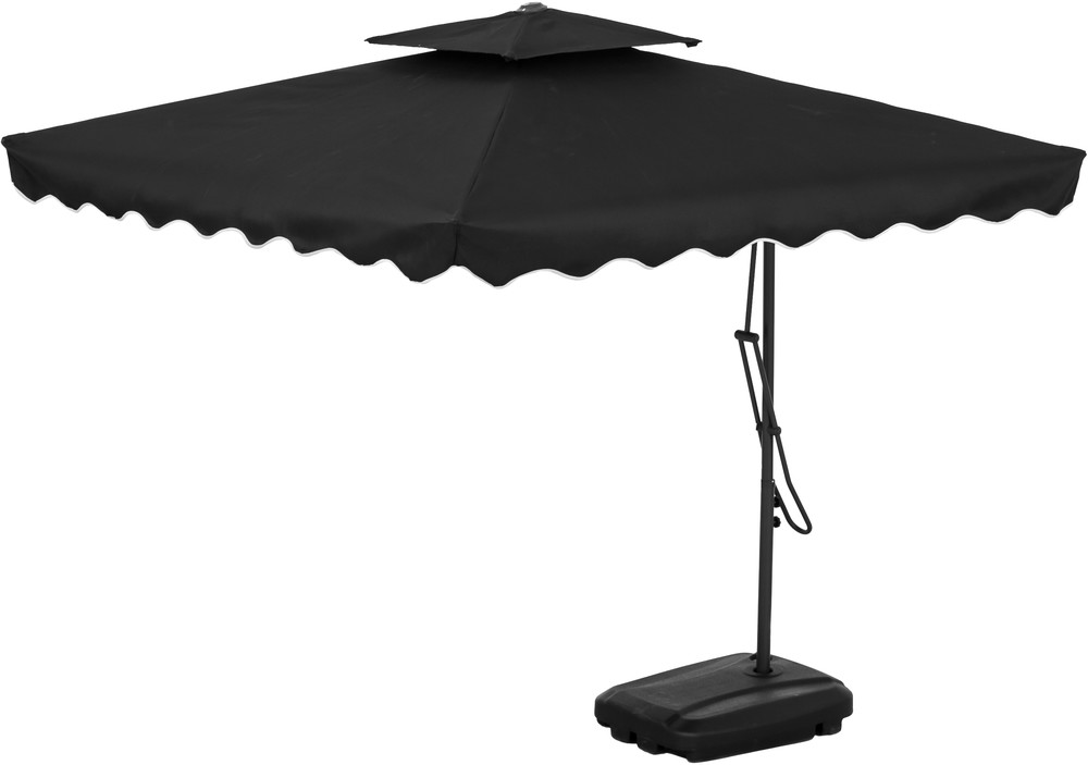4Living Päivänvarjo nelikulmainen 2,5m musta
