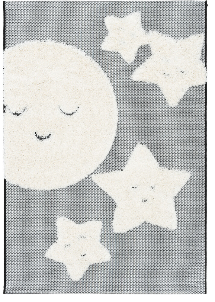 4Living Matto Moon harmaa/valkoinen 120x170 cm