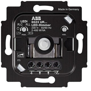 Abb Impressivo LED-Valonsäädin, 2-100VA, RL, UPPO, Elektroninen suojaus