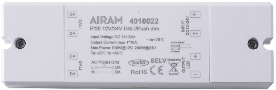Airam Himmenninyksikkö Apus II ja Norma II 12V/24V LED-nauhoille 100W IP20