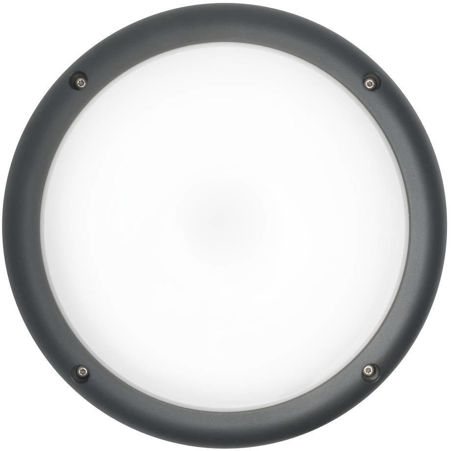 Airam LED-ulkoseinävalaisin Cestus Round max 100W E27 Ø261x140 mm IP65 antrasiitti/opaali