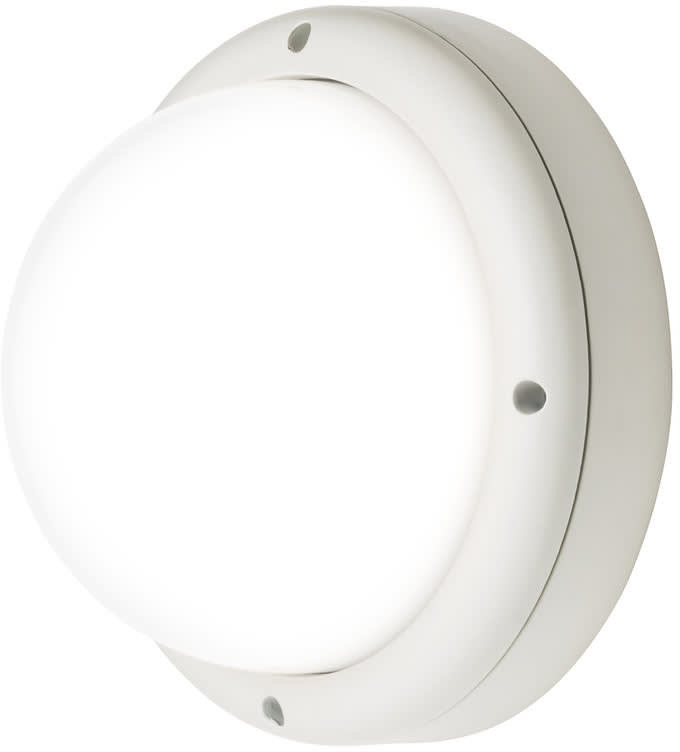 Airam LED-ulkoseinävalaisin Cestus Round max 100W E27 Ø261x140 mm IP65 valkoinen/opaali