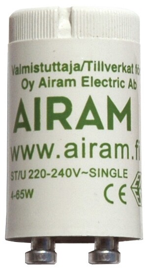 Airam Loistelampun sytytin St/U 4-65 W 1-kytkentä Ø21x39mm