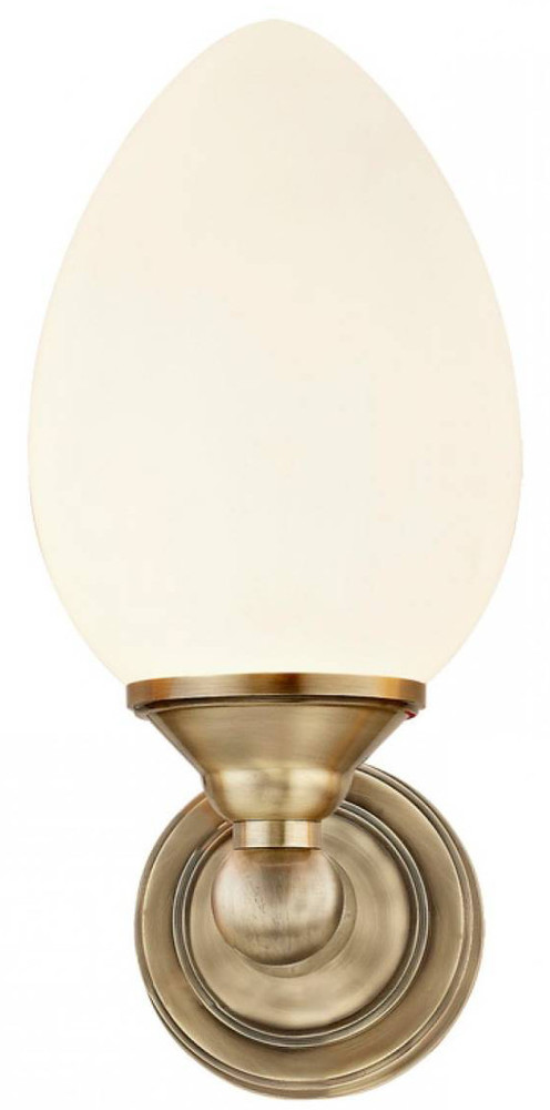 Aneta Lighting Luigi Seinävalaisin 1-os. Antiikkimessinki/valkoinen 33W G9 IP44