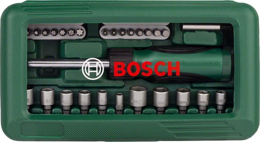 Bosch Ruuvauskärki- ja kuusiohylsysarja 46 osaa