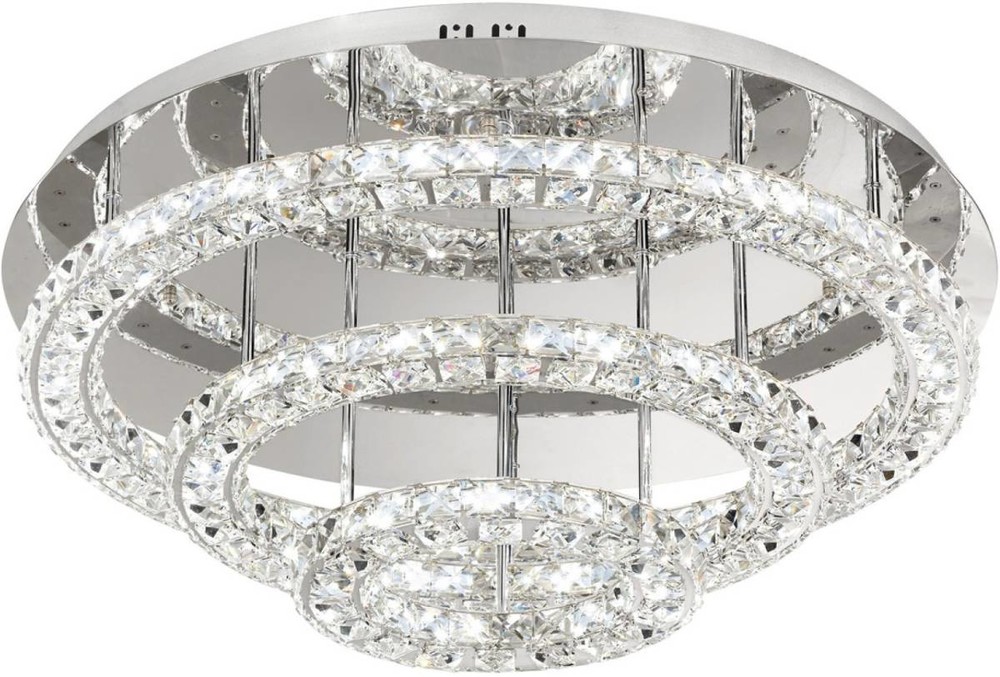 Eglo LED-plafondi Toneria Ø 750x300 mm kromi kristalli