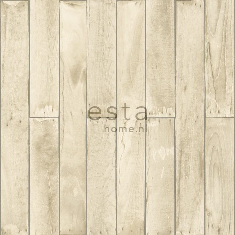 ESTA Denim & Co. Tapetti wood 137743 beige 53 cm x 10,05 m Non-woven