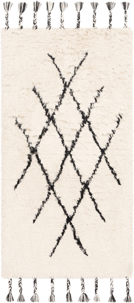 Fanni K Matto Artemis luonnonvalkoinen/musta 70x140 cm