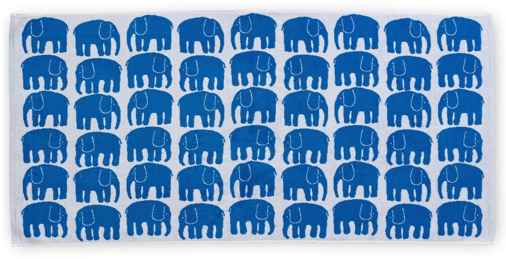Finlayson Kylpypyyhe Elefantti 70x150cm sininen/valkoinen