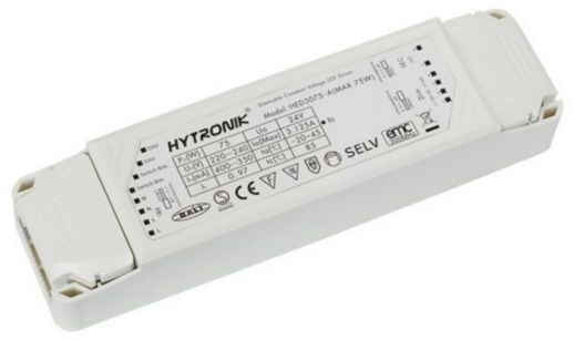 FTLight LED-muuntaja Multi 24V 75W IP20 himmennettävä painonappi 1-10V