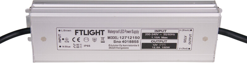 FTLight LED Vakiojännitelähde 150W 12V IP65