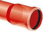 Kaapelinsuojaputki Punainen TEL-B OPTO 100x3,0x6000 (6m)