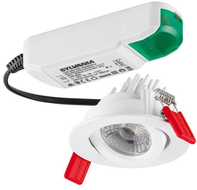 Lumiance LED-alasvalo Instar Pro LED 12W/700lm 3000K 36° Ø 90x60 mm himmennettävä valkoinen