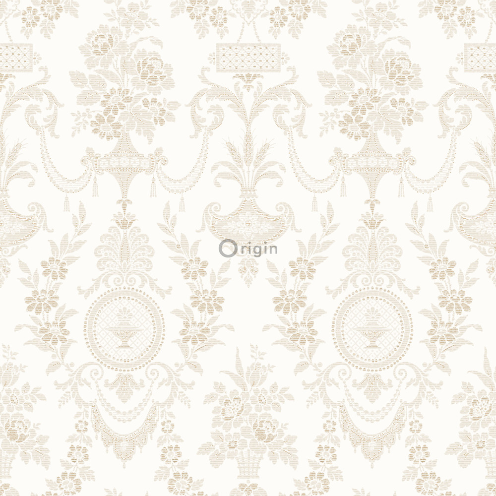 Origin Bloomingdale 326134 baroque valkoinen non-woven tapetti