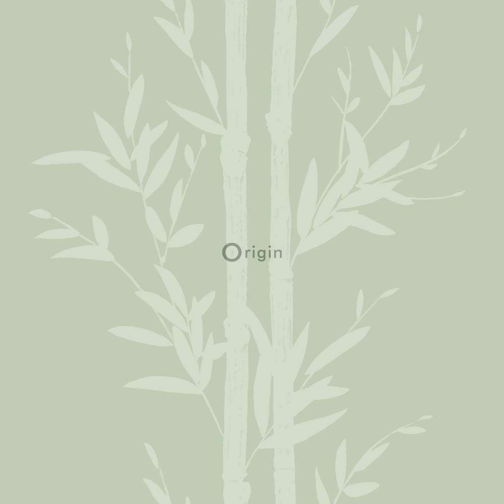 Origin Metropolitan 345752 bamboo oliivinvihreä non-woven tapetti
