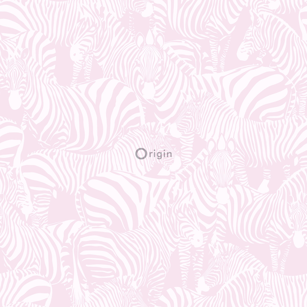 Origin Upstairs & downstairs 346835 zebra's pehmeänpinkki non-woven tapetti