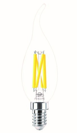 Philips LED filament kynttilälamppu 40W E14 kirkas WARMGLOW himmennys