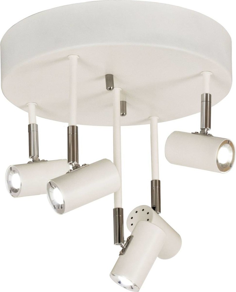 Aneta Lighting LED-kattospotti Gusto 5-osainen pyöreä himmennettävä valkoinen/kromi