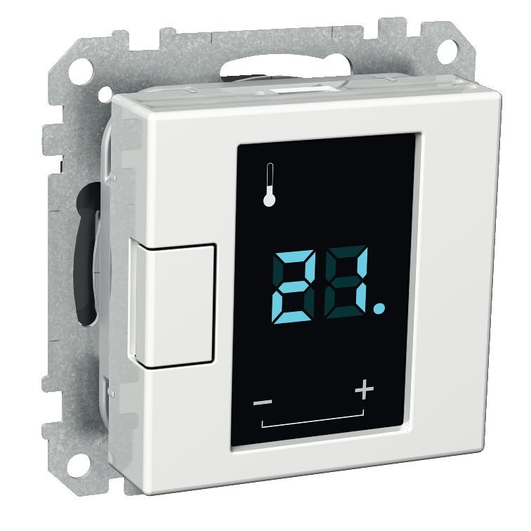 Schneider Exxact Elektroninen termostaatti kosketusnäytöllä Valkoinen