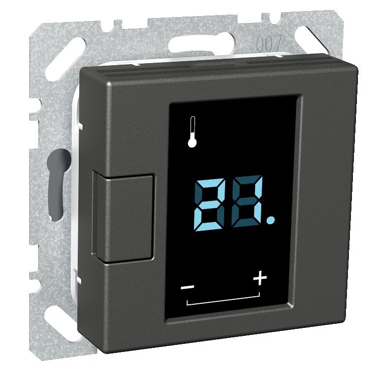 Schneider Exxact Elektroninen termostaatti kosketusnäytöllä Antrasiitti