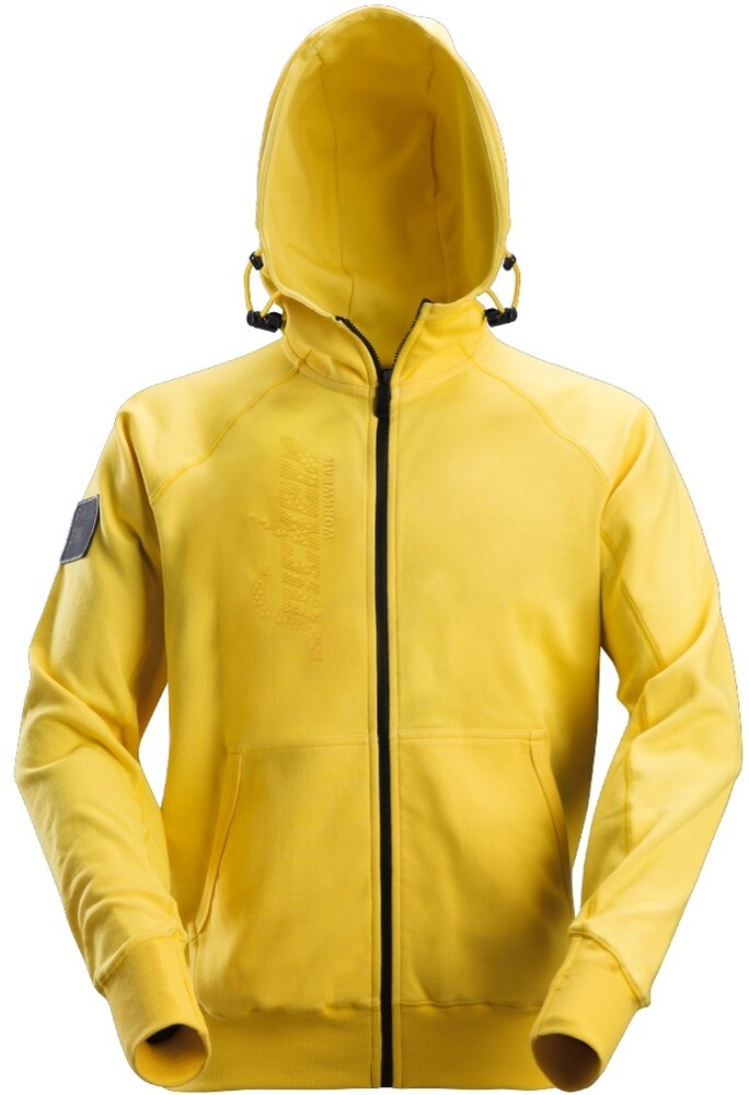 Snickers Workwear Vetoketjuhuppari 2880 logolla keltainen