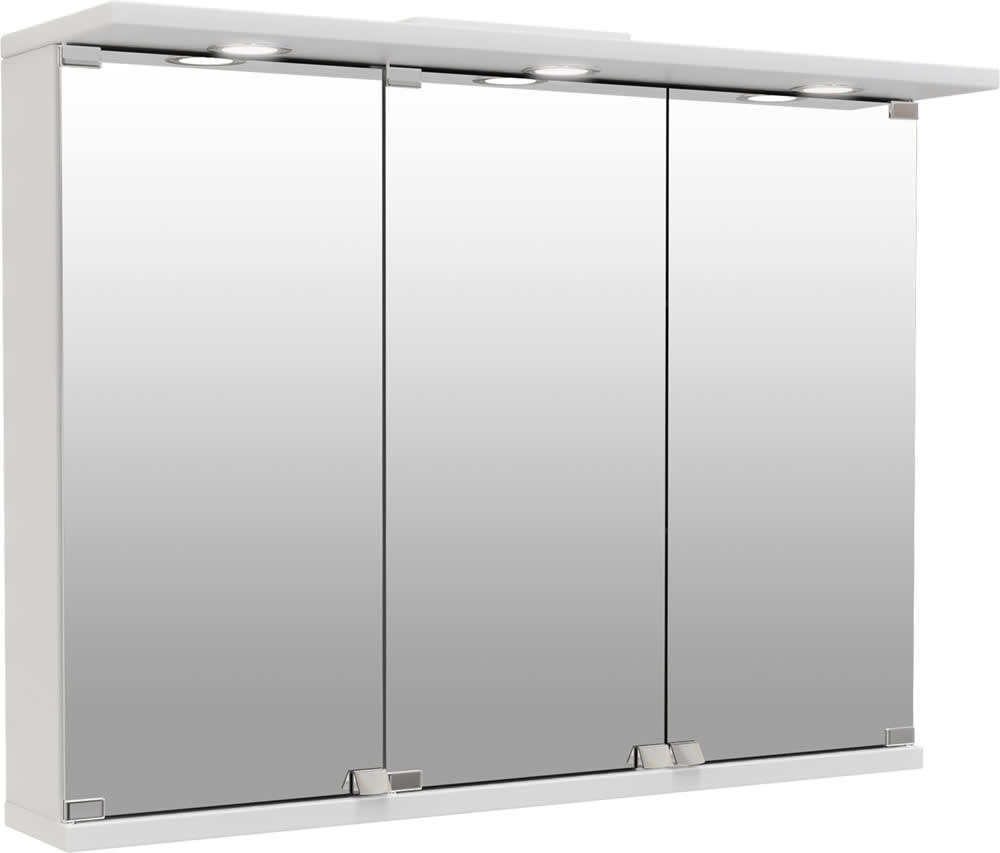 Temal Peilikaappi Basic 3-ovinen 80-90cm valkoinen