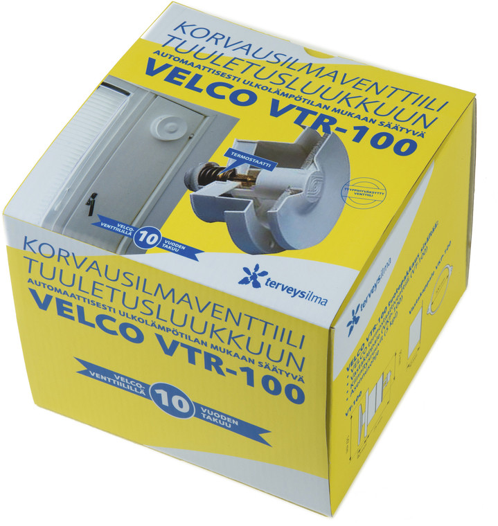 RAJ.ERÄ! Terveysilma korvausilmaventtiili Velco VTR-100 Valkoinen