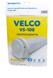 Terveysilma Vaihtosuodatin Velco VS-100, VSR-100 ja VLR-100 venttiileihin 3 kpl