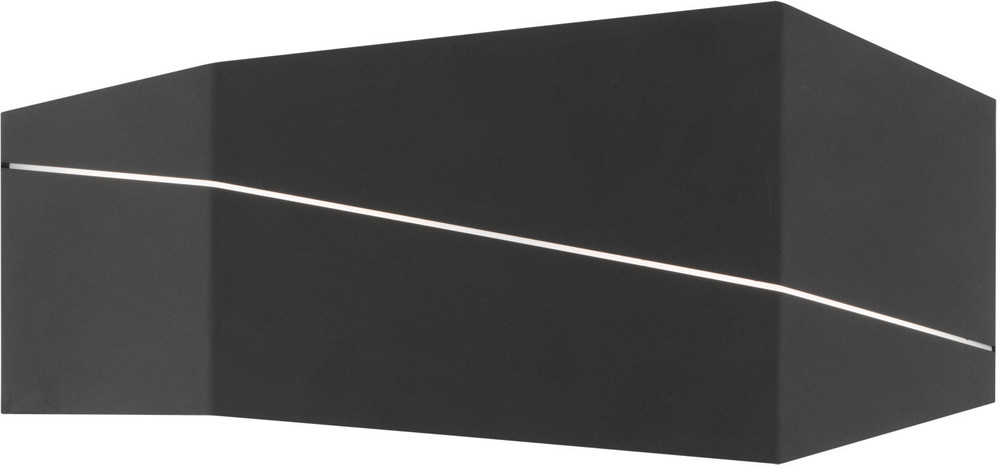 Trio LED-seinävalaisin Zorro 180x400x65 mm mattamusta