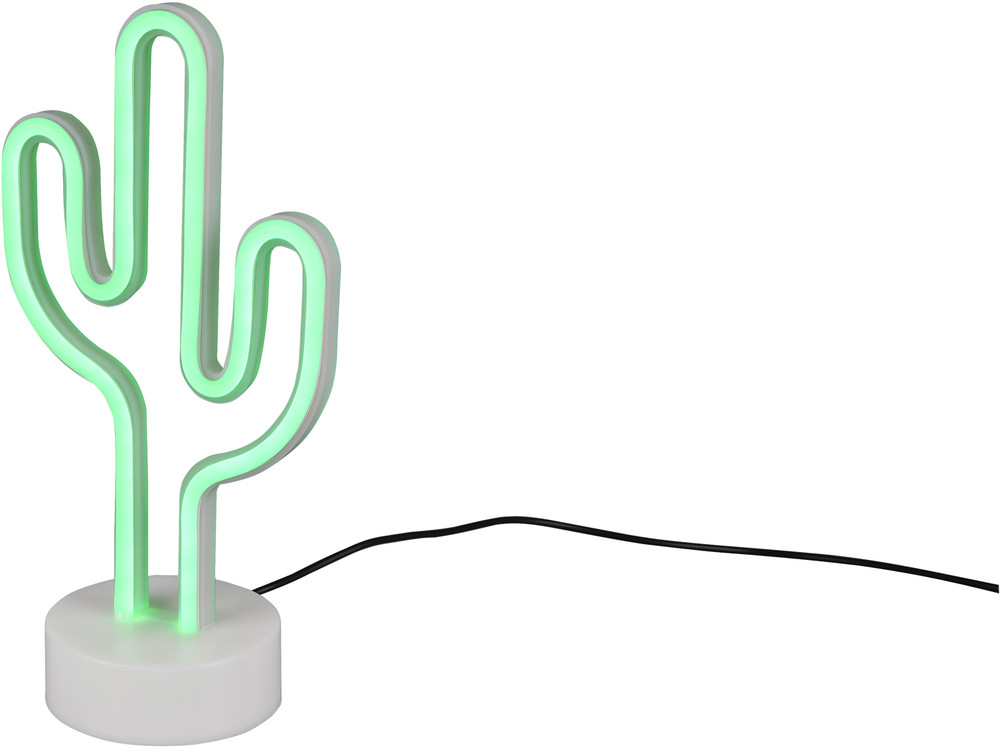 Trio Cactus pöytävalaisin USB-latausportilla 1,8W LED IP20 valkoinen