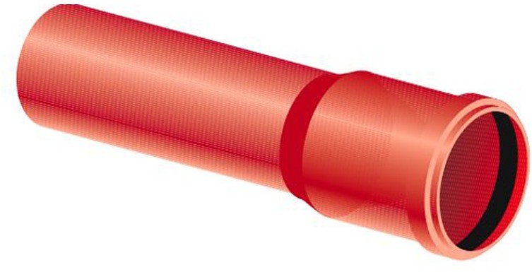 Kaapelinsuojaputki Punainen TEL-A OPTO 100x4,8x6000 (6m)