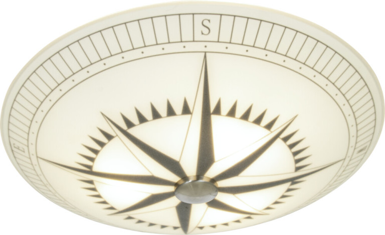 Aneta Lighting Kompass Plafondi 3xE27 60W IP20 valkoinen/musta