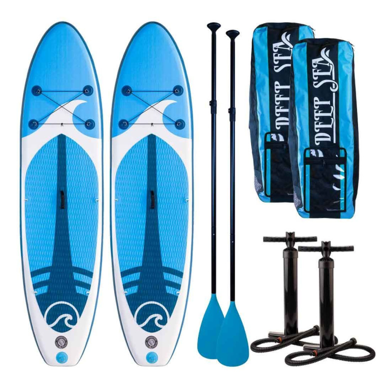 Deep Sea 2x SUP-lautasetti Kayak Pro ilmatäytteinen 300cm 15 PSI sininen