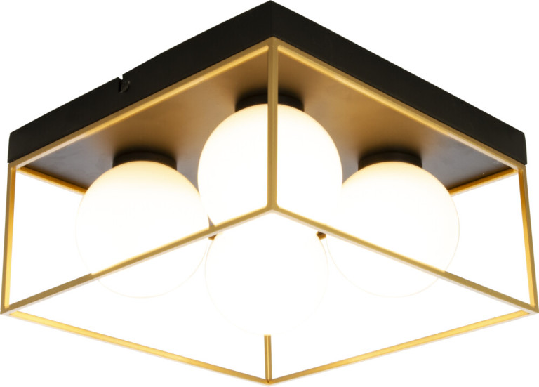 Aneta Lighting Astro Plafondi 28cm 4xG9 20W IP20 musta/kulta/opaliivalkoinen