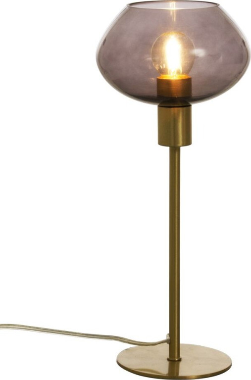 Aneta Lighting Pöytävalaisin Bell, 15.5x37.5cm, mattamessinki/savulasi