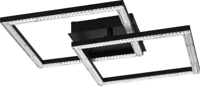 Eglo Lejias LED-Kattovalaisin, 2-osainen, 45x45cm, musta