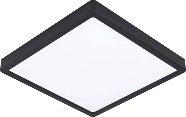 Eglo Fueva 5 LED-Plafondi, 28,5x28,5cm, 3000K, musta, pinta-asennettava