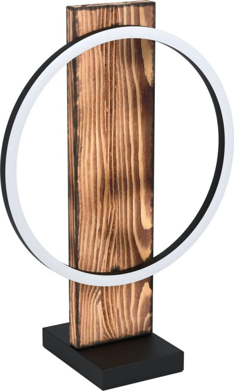 Eglo Boyal LED-Pöytävalaisin, 42,5cm, tummanruskea puu
