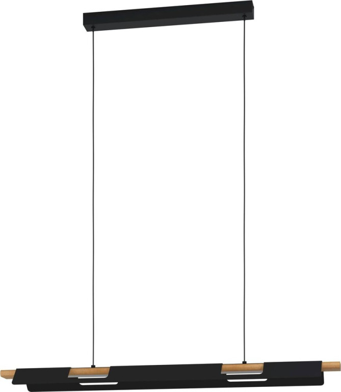 Eglo Ermua LED-Riippuvalaisin, 100cm, musta/puu