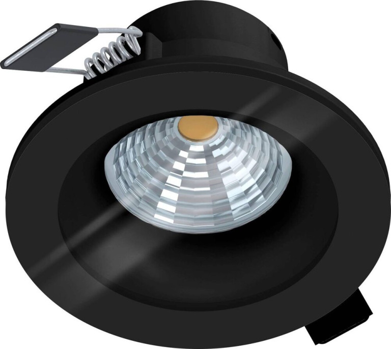 Eglo Salabate LED-Spottivalaisin, Ø8,8cm, 2700K, musta, alasvalo