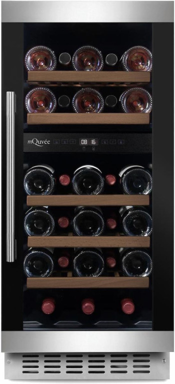 Kahden lämpötilan viinikaappi mQuvée WineCave 700 40D Modern, musta