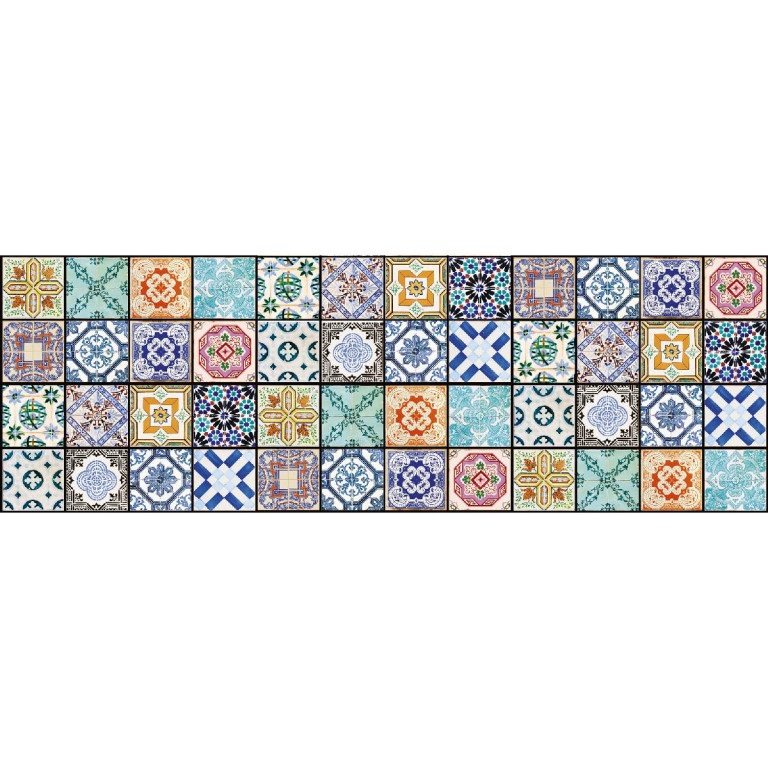 Tapetit.fi Välitilatarra Dimex Vintage Tiles, 180-350x60cm