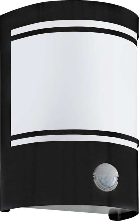 Eglo Cerno Ulkoseinävalaisin, 14x20cm, musta/valkoinen, liiketunnistin