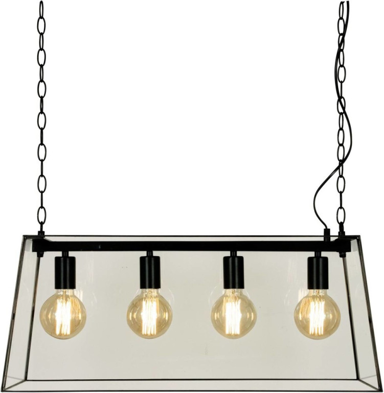 Aneta Lighting Kattovalaisin Diplomat 72x30 cm musta/kirkas