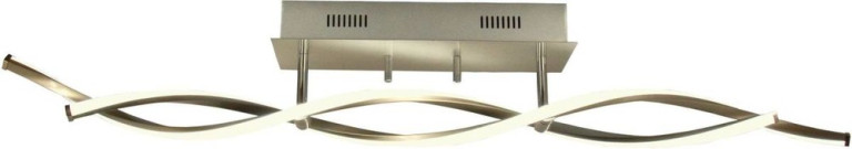 Aneta Lighting LED-kattoplafondi Swirl 109 teräs/valkoinen