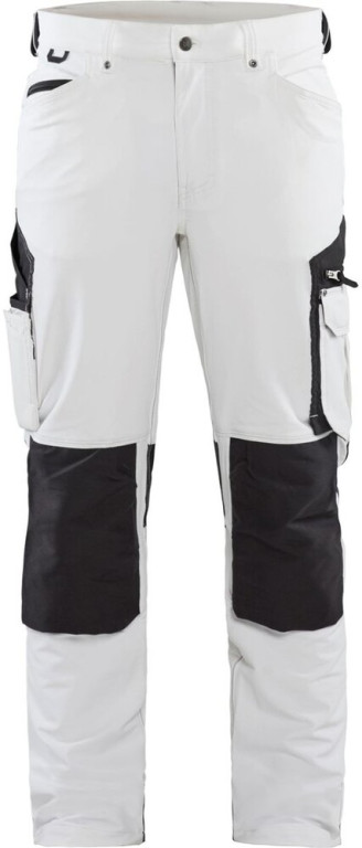 Blåkläder Maalarin housut 1089 Stretch valkoinen/tummanharmaa