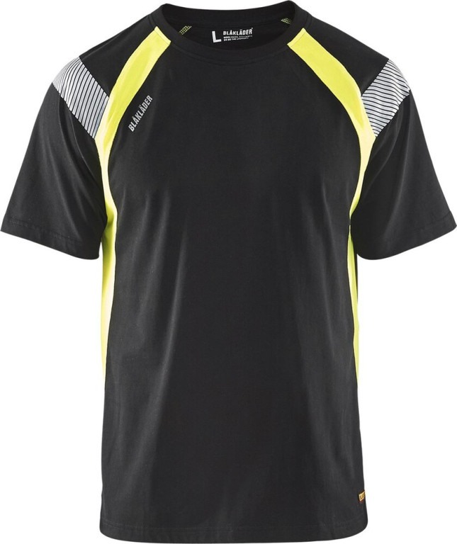 Blåkläder T-paita 3332 musta/keltainen