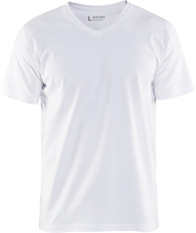 Blåkläder T-paita 3360 V-kauluksella valkoinen